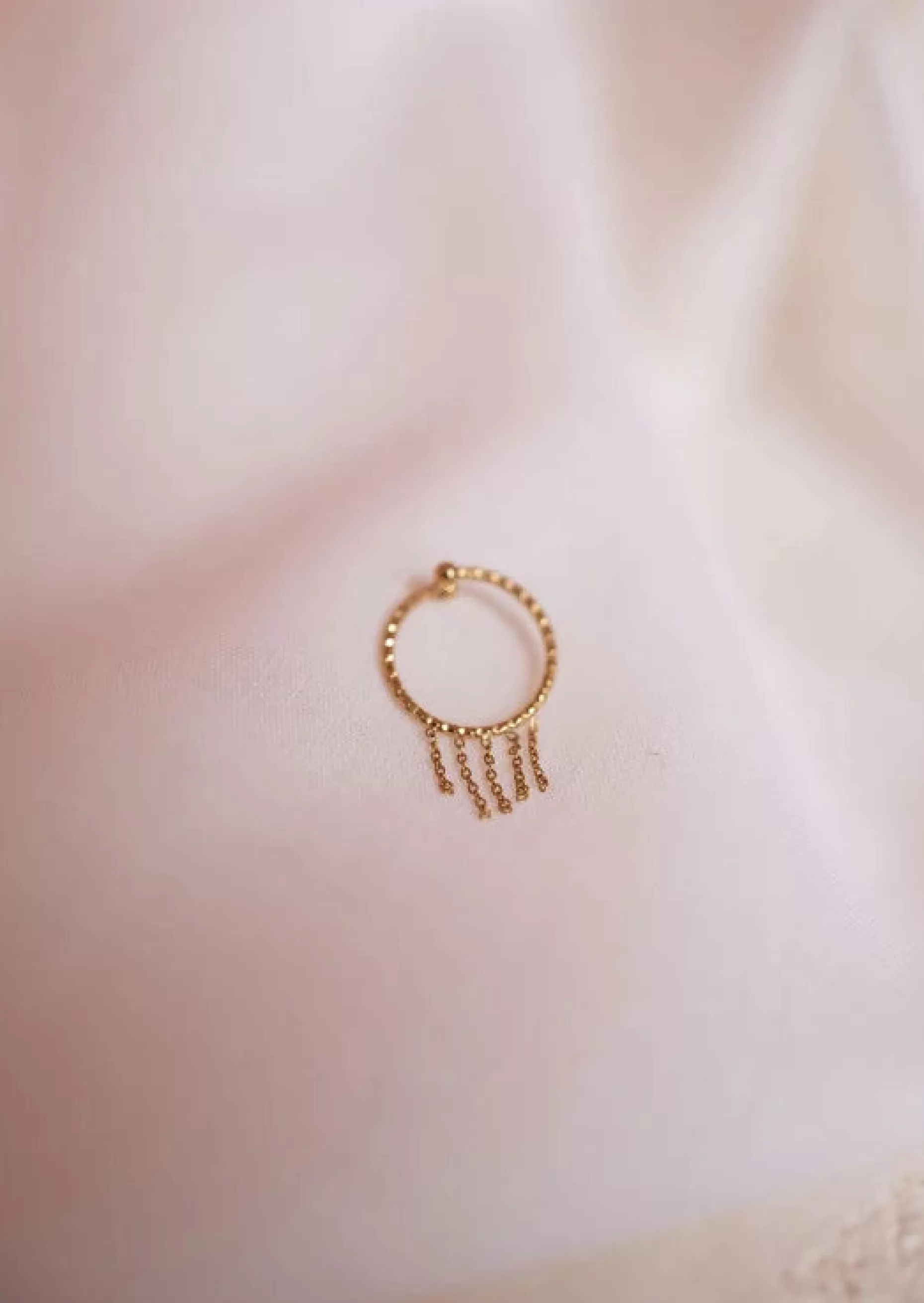Discount Bague Dorée en mailles | Bibo | Ajustable | Acier Inoxydable