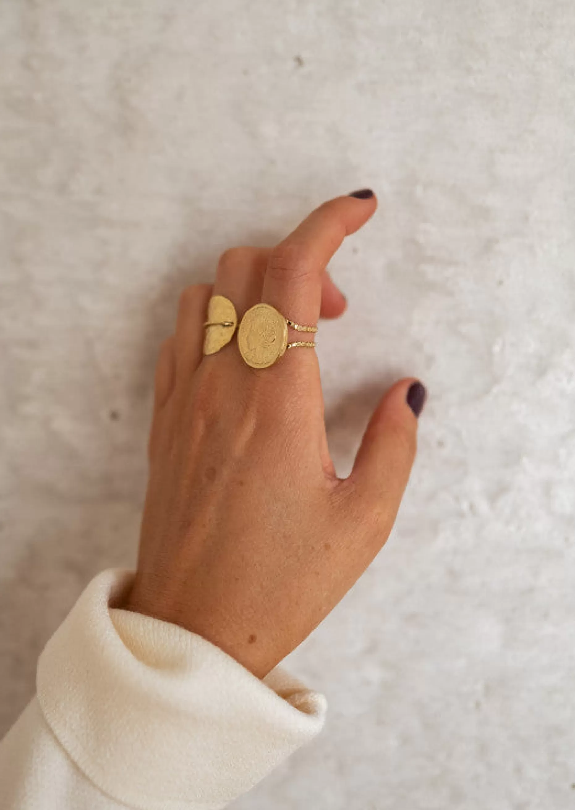 Discount Bague POP Dorée - Effet Pièce de Monnaie - Nos BijouxEasy Clothes Bagues