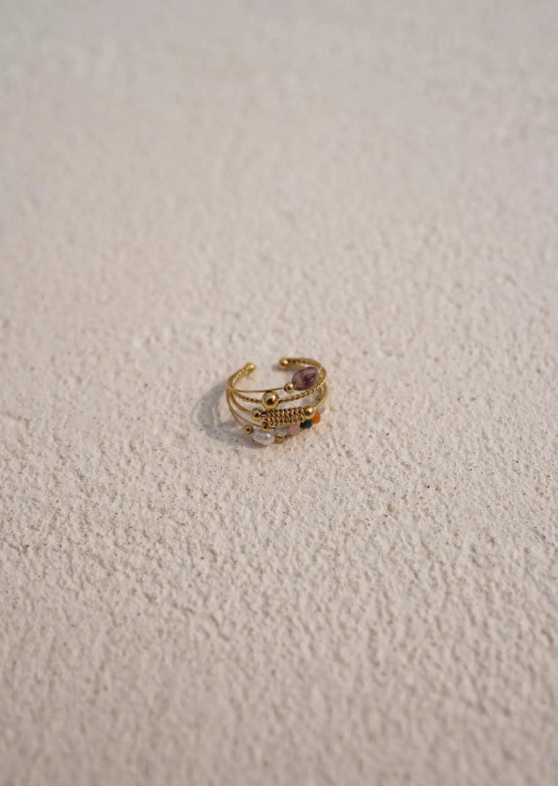 Online Bague Toyo Dorée - Perles Colorées - Bijoux & AccessoiresEasy Clothes Bagues