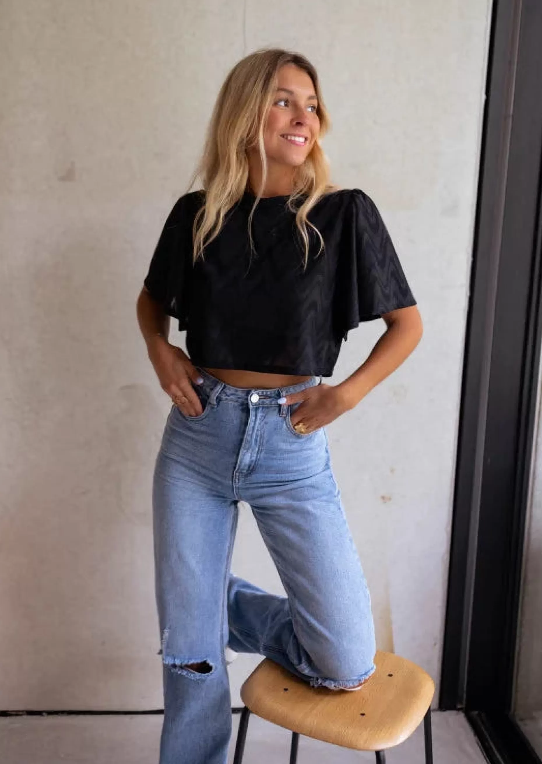 Best Sale Blouse Axella noire - CREATION | Blouse noire brodée | Prêt-à-porter en ligne | Easy Clothes Femme Chemisiers & Blouses