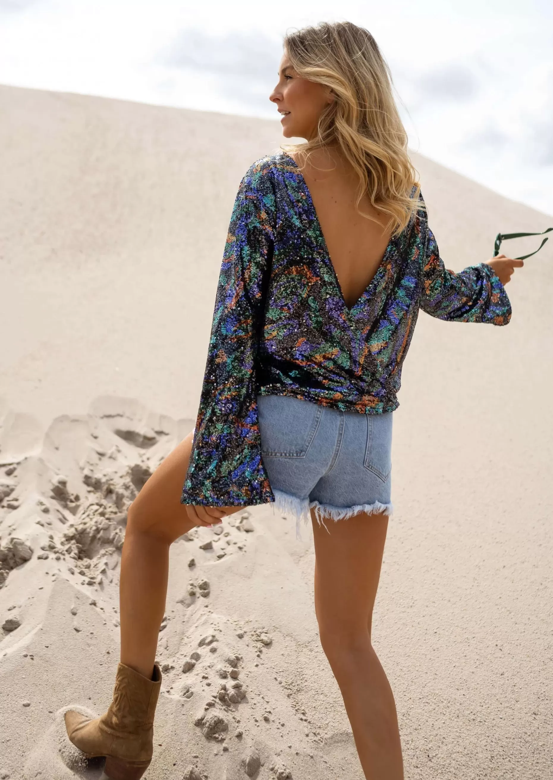 Best Sale Blouse Selma - Paillettes de Couleurs - Création Easy Clothes Femme Chemisiers & Blouses