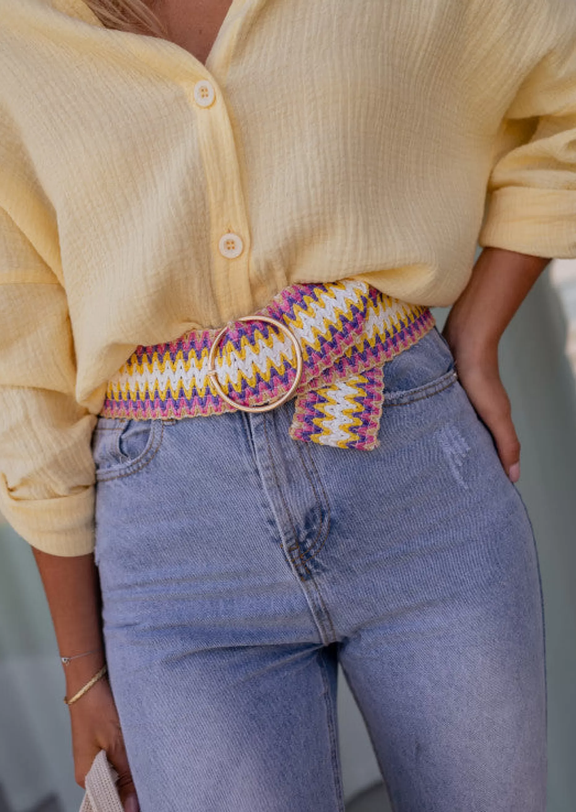 Clearance Ceinture Marja rose | Ceinture tressée rose | Prêt-à-porter en ligne |  Easy Clothes Ceintures