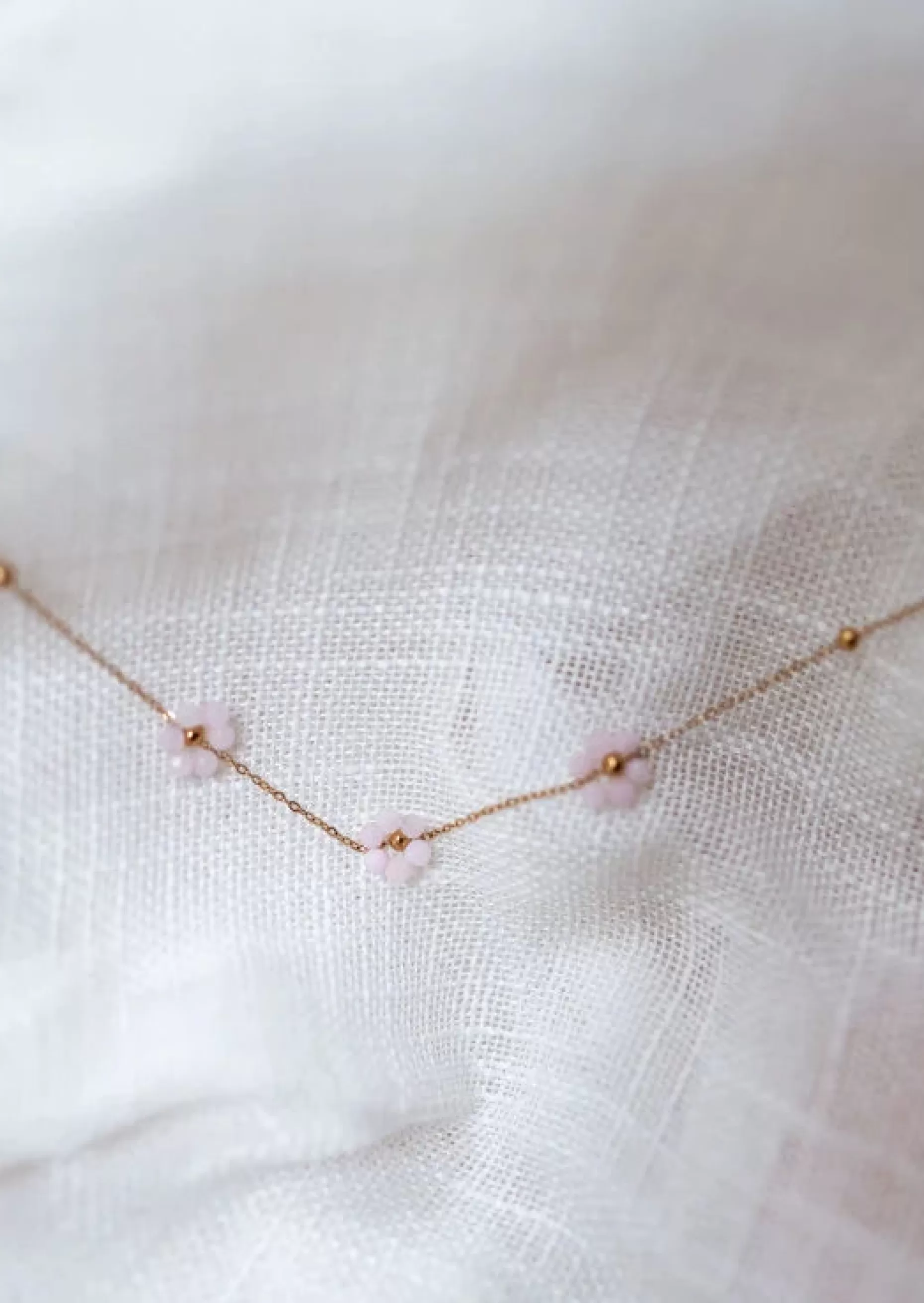 Flash Sale Collier Flowi rose et doré | Collier fleurs | Prêt-à-porter en ligne l Easy Clothes Colliers