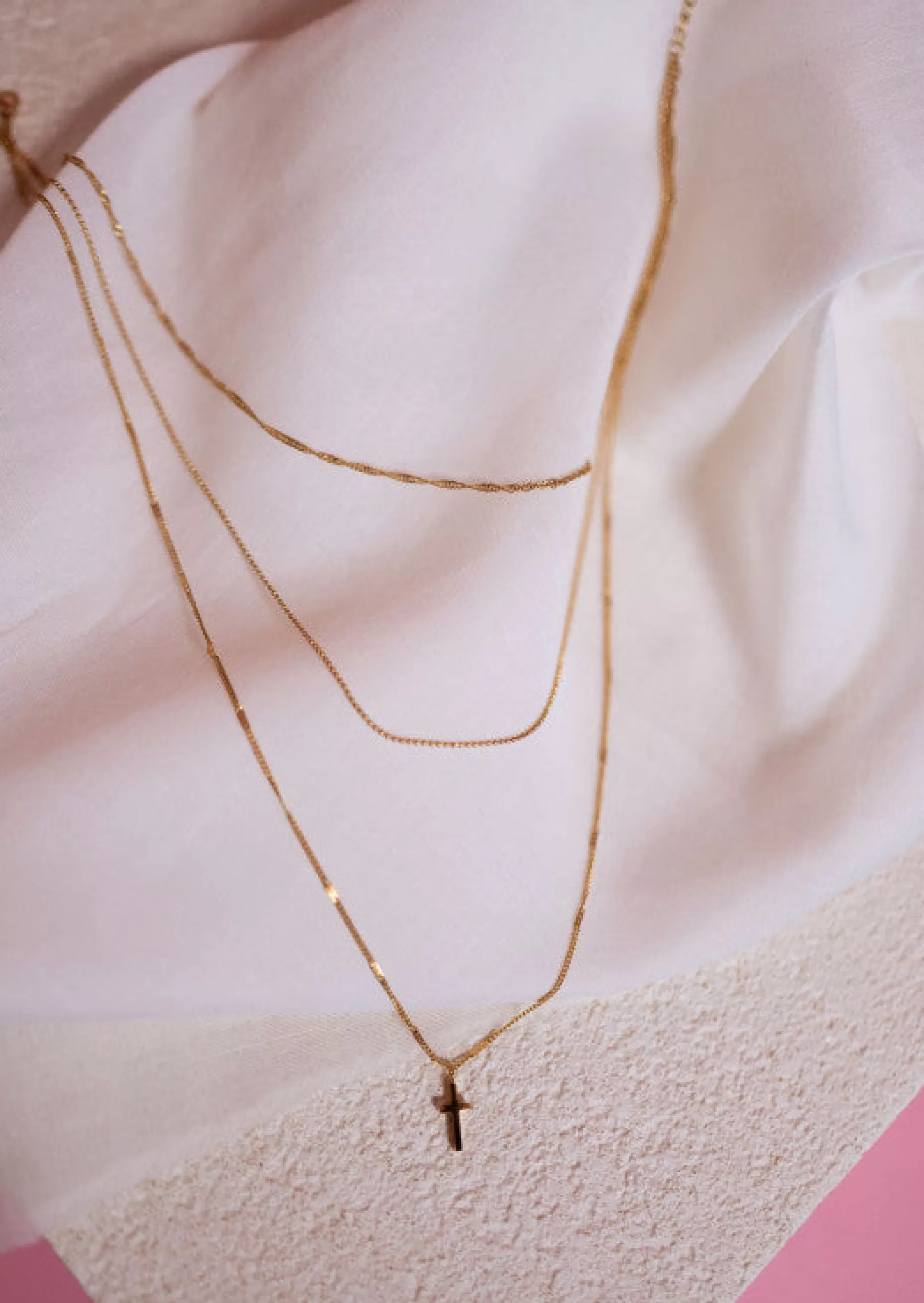 Cheap Collier Triple Rang | Doré | Acier Inoxydable | Bijoux Easy Clothes Colliers