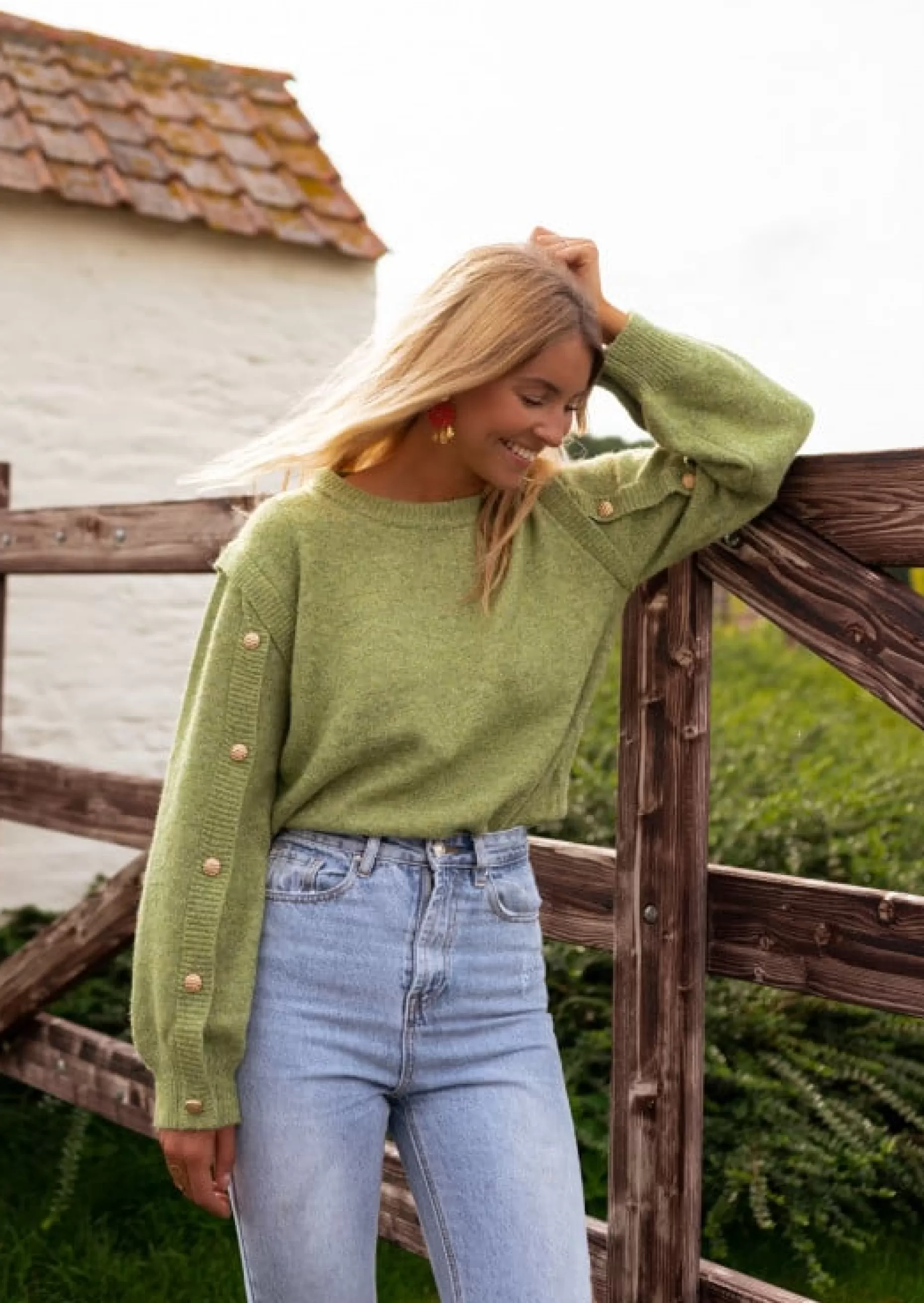 Flash Sale Pull Carla - Couleur Olive - Loose - Taille UniqueEasy Clothes Femme Pulls & Gilets