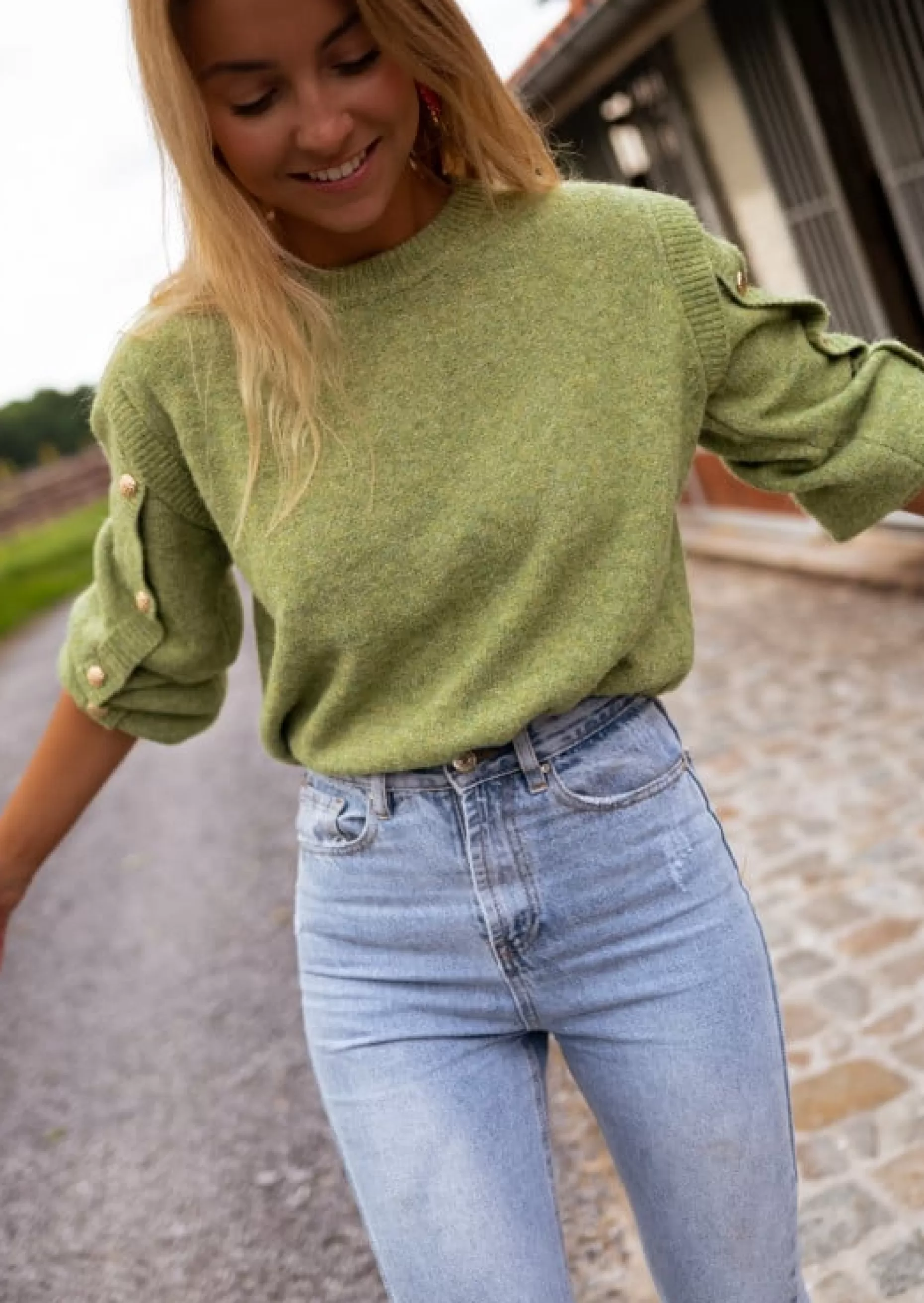 Flash Sale Pull Carla - Couleur Olive - Loose - Taille UniqueEasy Clothes Femme Pulls & Gilets