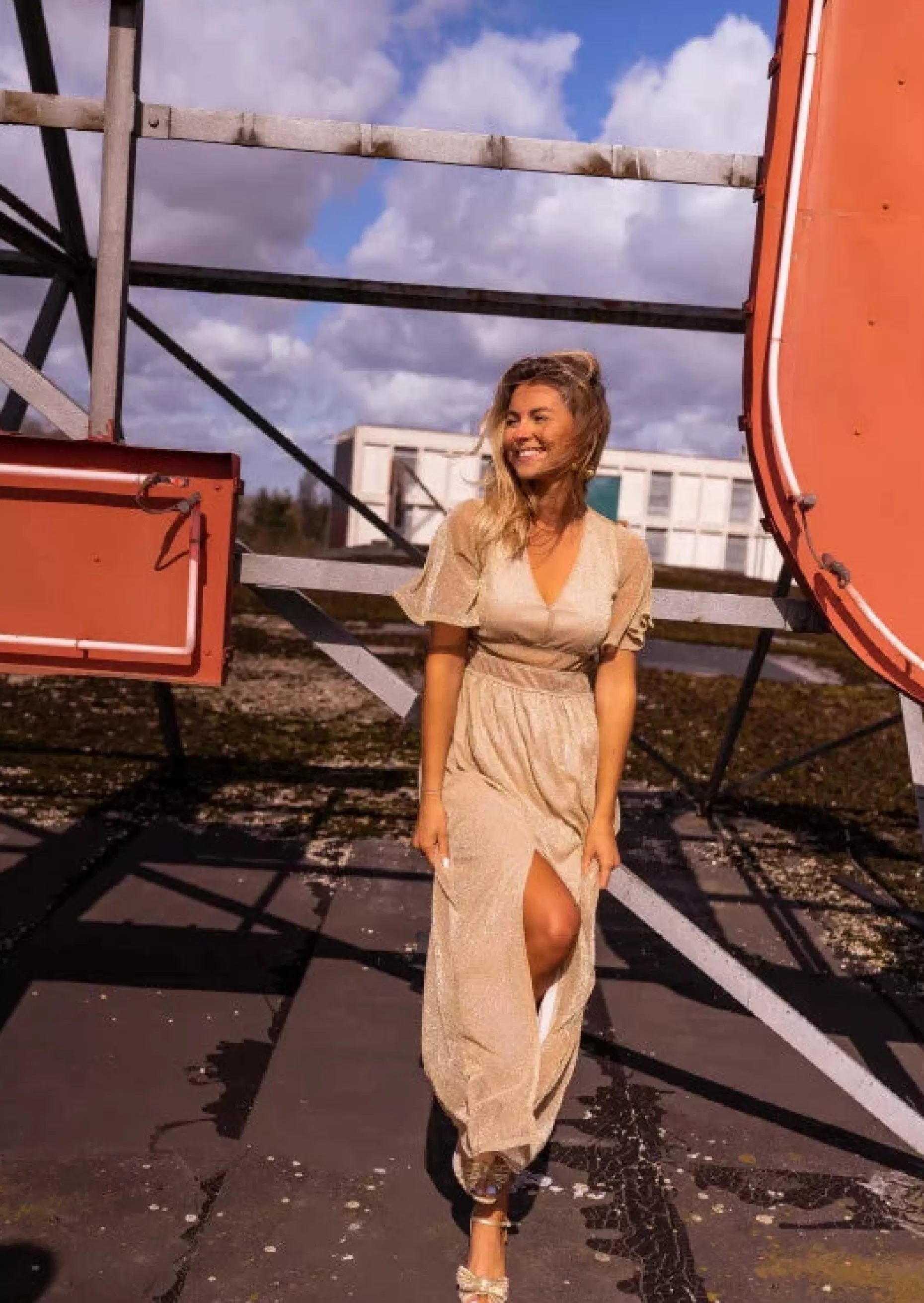Discount Robe Coline dorée - CREATION | Robe longue dorée | Prêt-à-porter en ligne | Easy Clothes Femme Robes