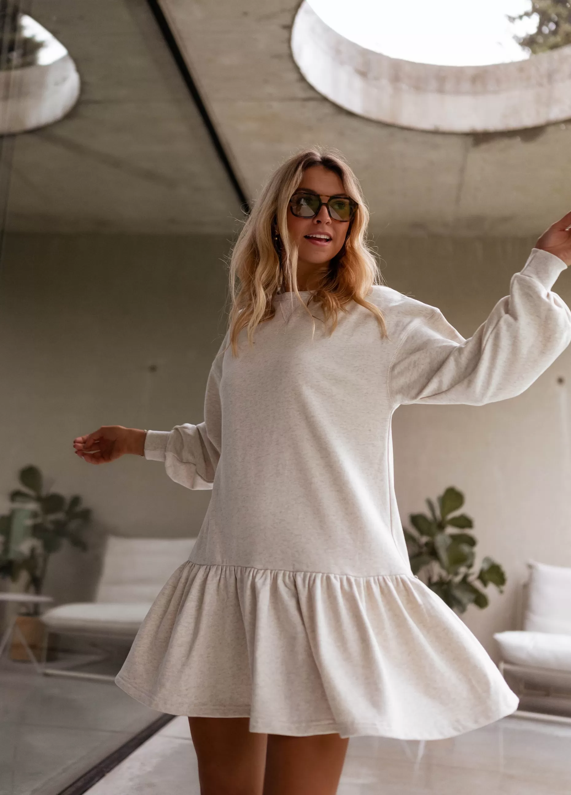 New Robe pull Bertina grise | Robe pull ample |  Prêt-à-porter en ligne | Easy Clothes Femme Robes