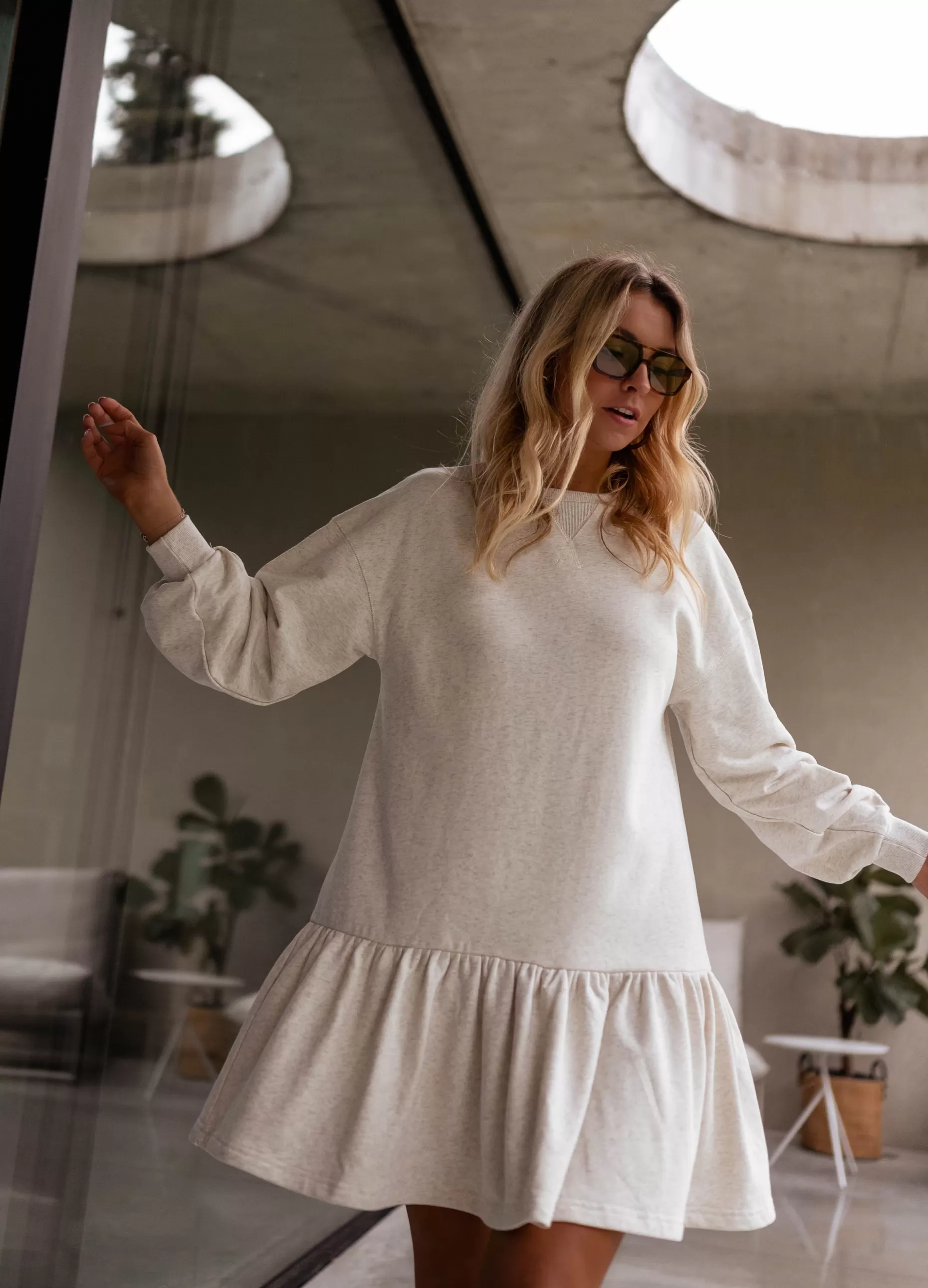 New Robe pull Bertina grise | Robe pull ample |  Prêt-à-porter en ligne | Easy Clothes Femme Robes