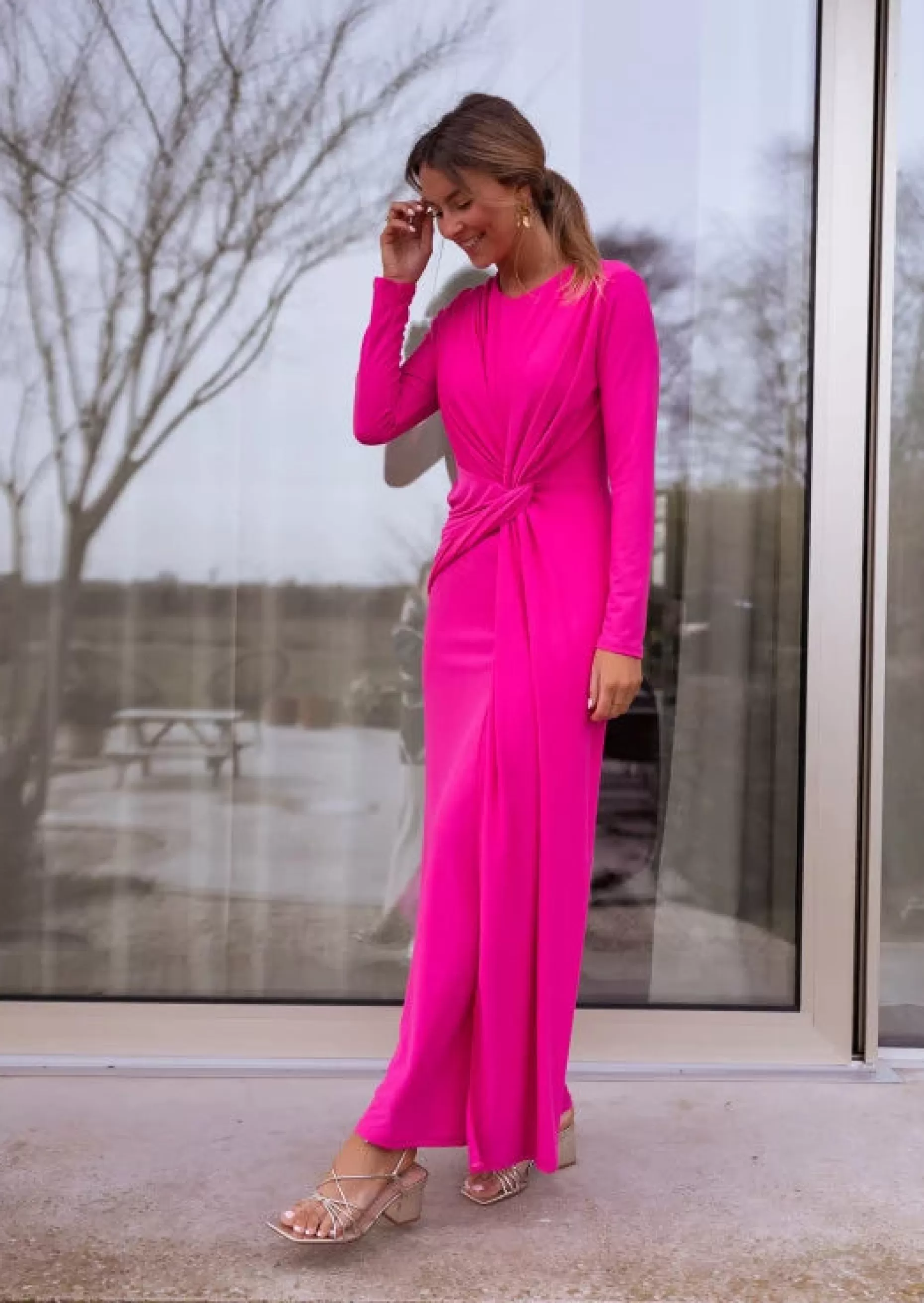 Cheap Robe Tary rose | Robe longue de cocktail | Prêt-à-porter en ligne | Easy Clothes Femme Robes