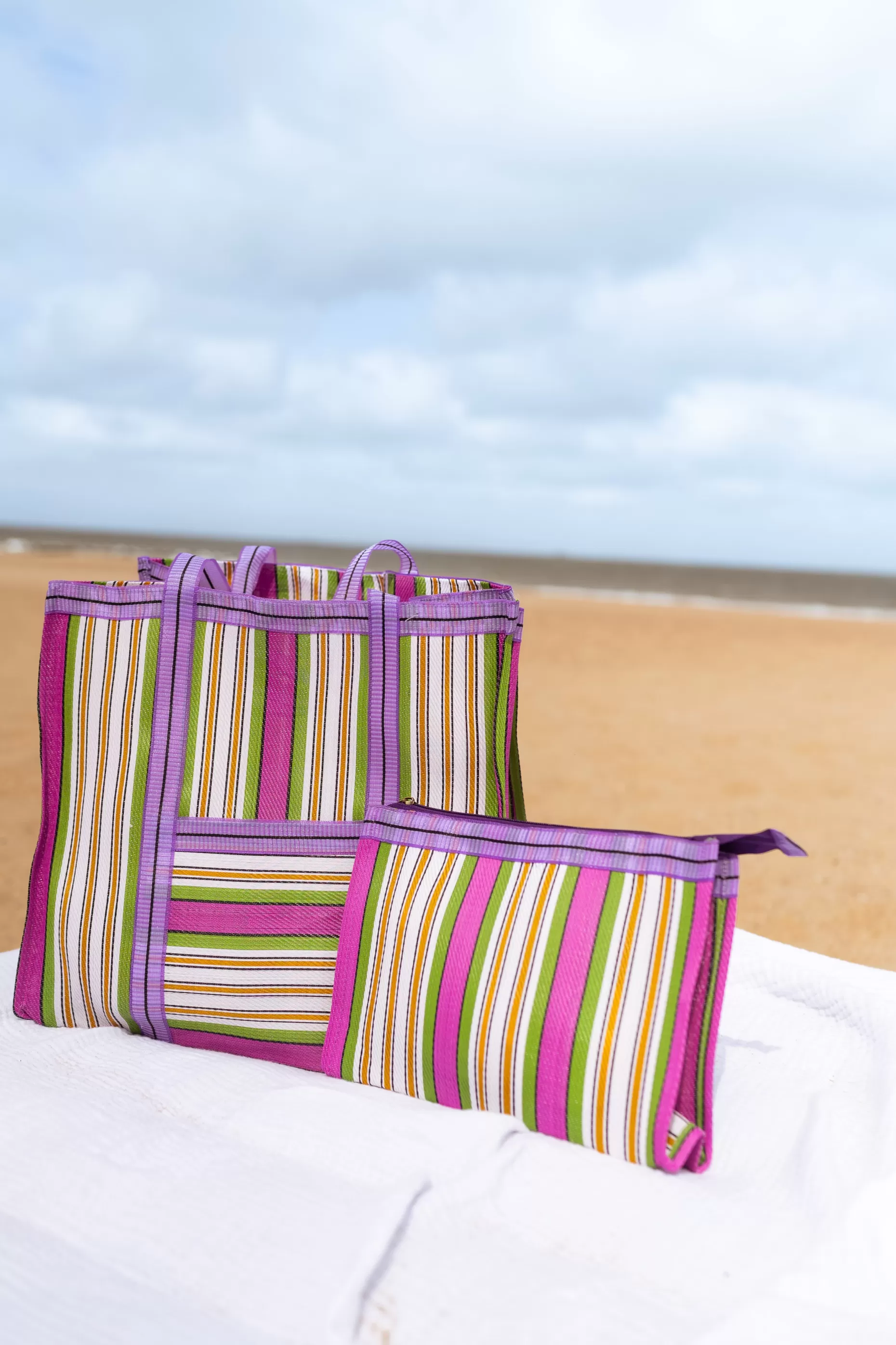 Discount Sac Sevana à lignes vert | Sac de plage ligné | Prêt-à-porter en ligne |  Easy Clothes Sacs & Pochettes