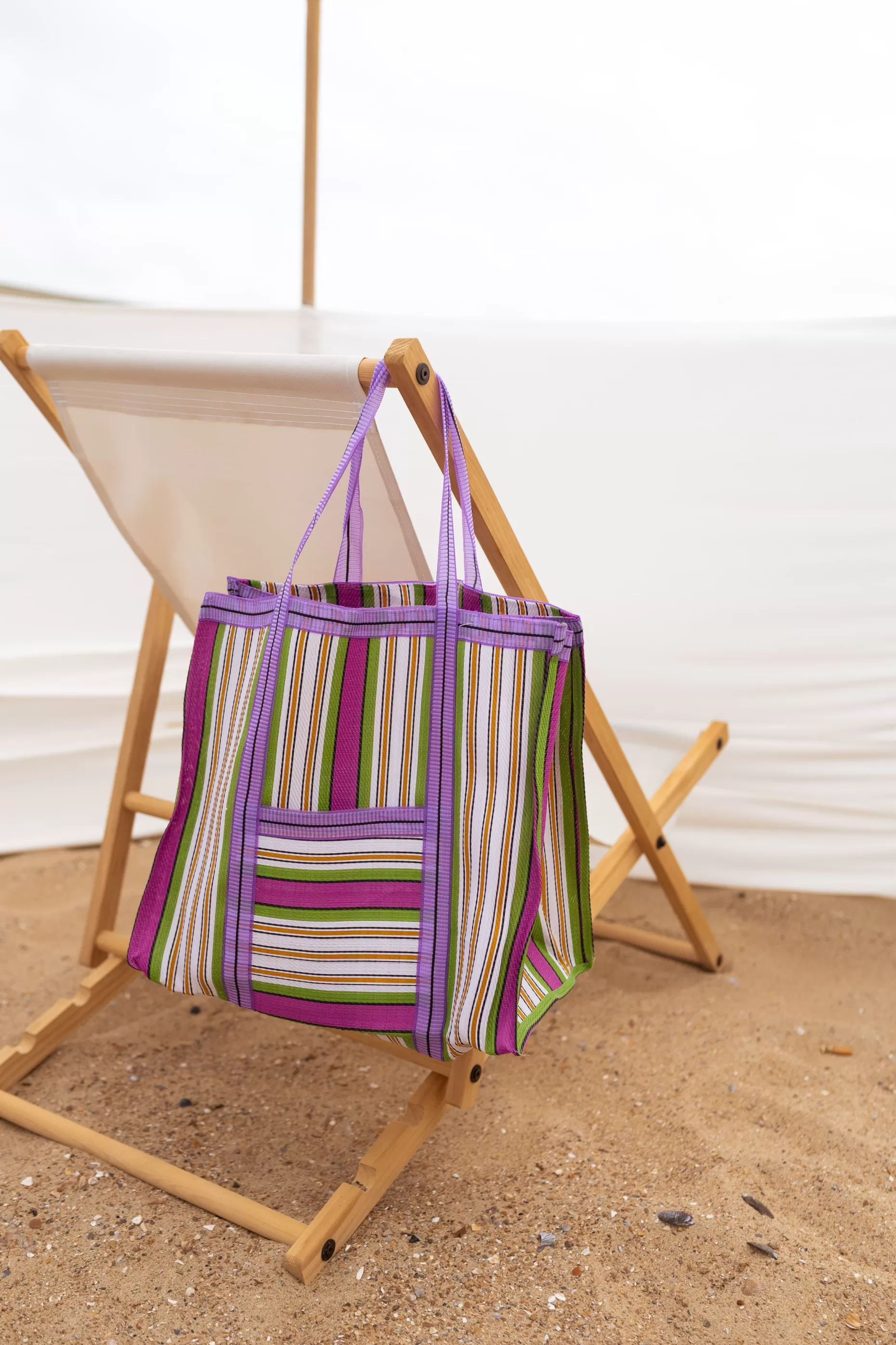 Discount Sac Sevana à lignes vert | Sac de plage ligné | Prêt-à-porter en ligne |  Easy Clothes Sacs & Pochettes