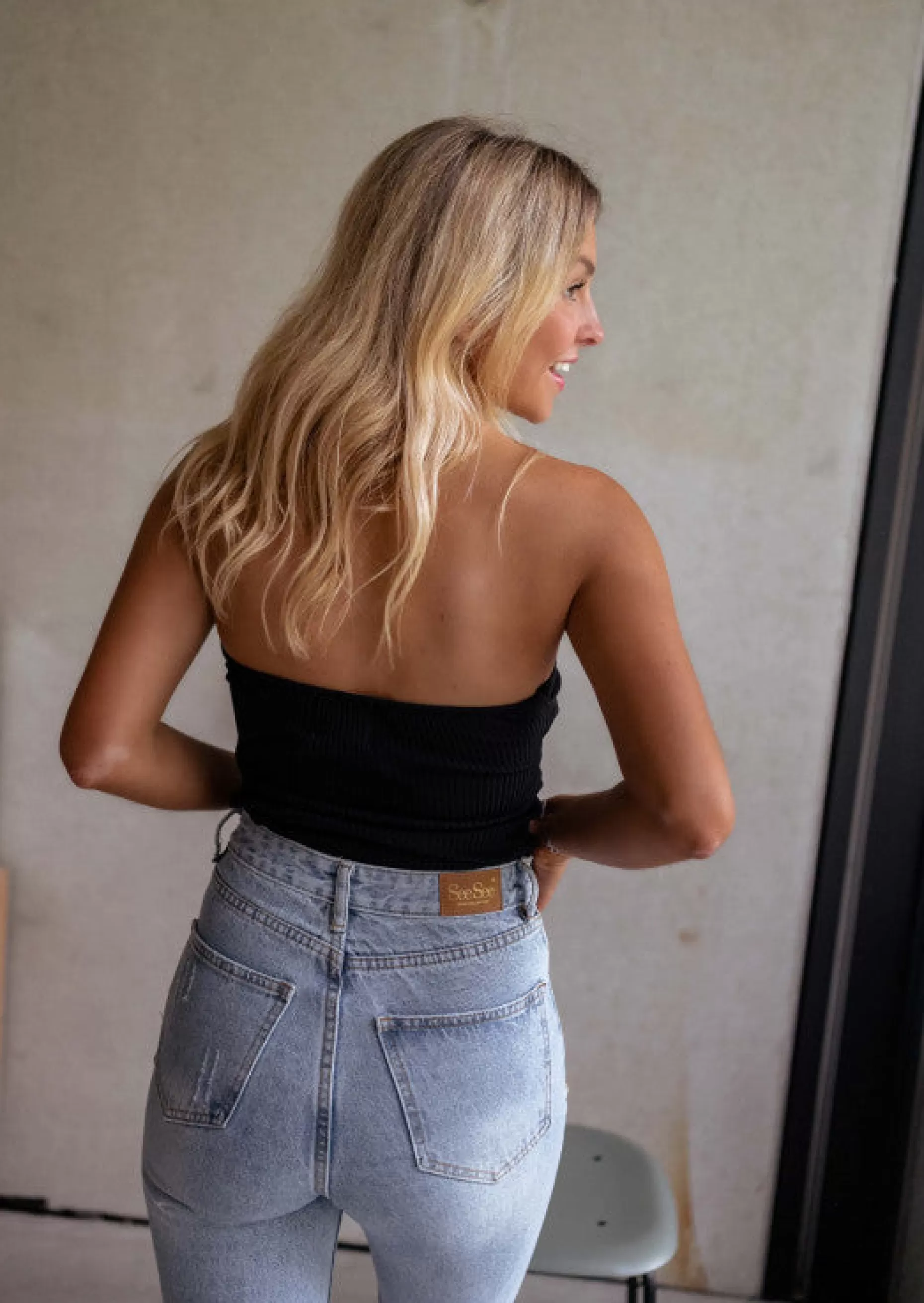 New Top bustier Neil noir | Top bustier noué | Prêt-à-porter en ligne | Easy Clothes Femme Tops & T-shirts