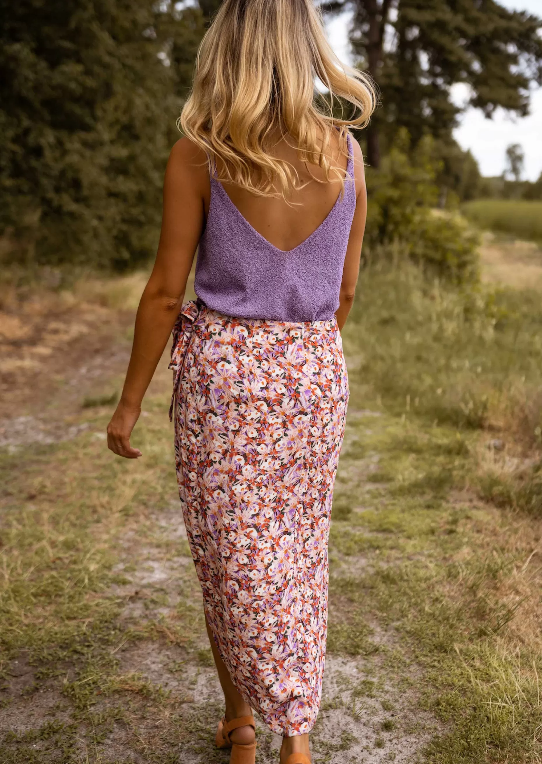 Best Sale Top Neda Mauve - Effet Laine - Loose - Col en VEasy Clothes Femme Tops & T-shirts